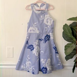 Little Girls Flower Embroidery Dress